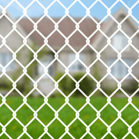 Chain Link Fence with Coloured Vinyl Covering