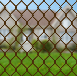 Chain Link Fence with Brown Powder Coating