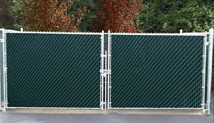 Chain Link Fence with White Powder Coating