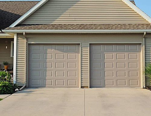 A Home with Classic Style Panel Garage Doors