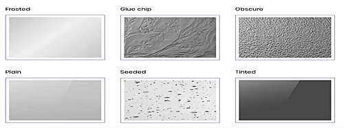 Optional Glass Choices for Planks Garage Doors