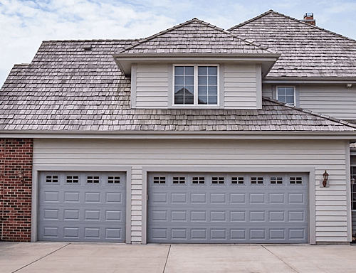 A Home with Raised Panel Garage Doors