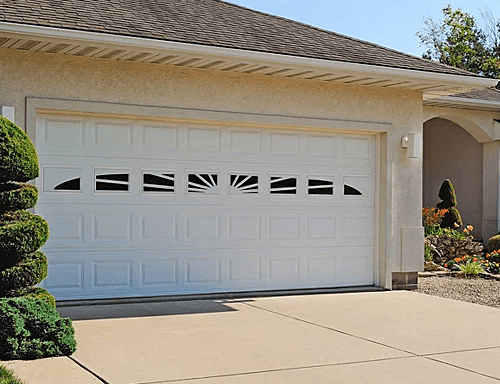 A Home with Raised Panel Garage Doors