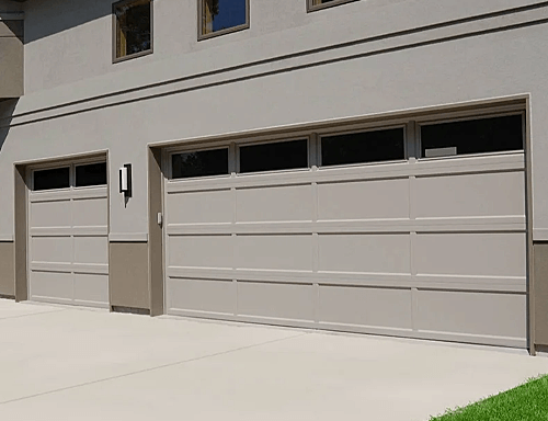 A Home with Recessed Panel Garage Doors