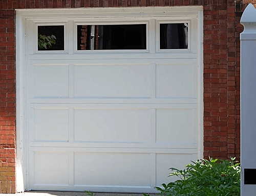 A Home with Recessed Panel Garage Doors